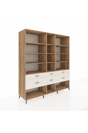 Kronos Dolap 12 Raflı 6 Çekmeceli 220x59x243 - S784M019V19C