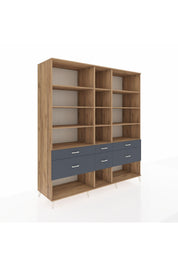 Kronos Dolap 12 Raflı 6 Çekmeceli 220x59x243 - S784M019V20C