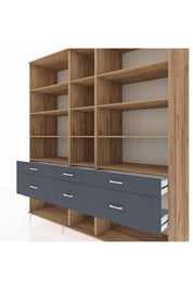 Kronos Dolap 12 Raflı 6 Çekmeceli 220x59x243 - S784M019V20C