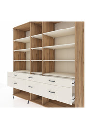 Kronos Dolap 12 Raflı 6 Çekmeceli 220x59x243 - S784M019V22C