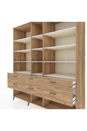 Kronos Dolap 12 Raflı 6 Çekmeceli 220x59x243 - S784M019V24C