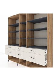 Kronos Dolap 12 Raflı 6 Çekmeceli 220x59x243 - S784M019V25C