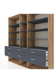 Kronos Dolap 12 Raflı 6 Çekmeceli 220x59x243 - S784M019V26C