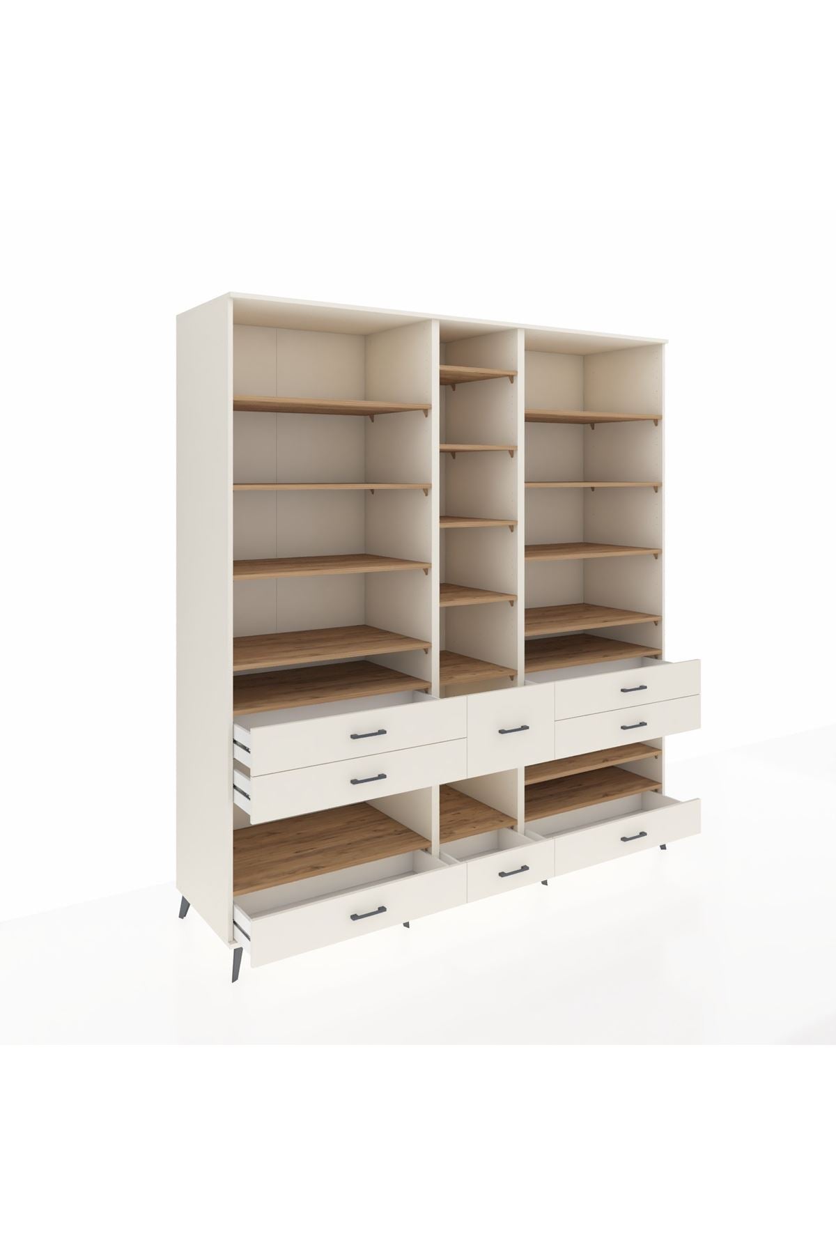 Kronos Dolap 19 Raflı 8 Çekmeceli 220x59x243 - S784M020V01C