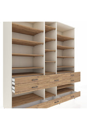 Kronos Dolap 19 Raflı 8 Çekmeceli 220x59x243 - S784M020V03C