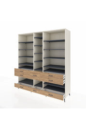 Kronos Dolap 19 Raflı 8 Çekmeceli 220x59x243 - S784M020V09C