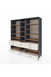 Kronos Dolap 19 Raflı 8 Çekmeceli 220x59x243 - S784M020V10C