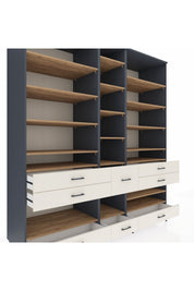 Kronos Dolap 19 Raflı 8 Çekmeceli 220x59x243 - S784M020V10C
