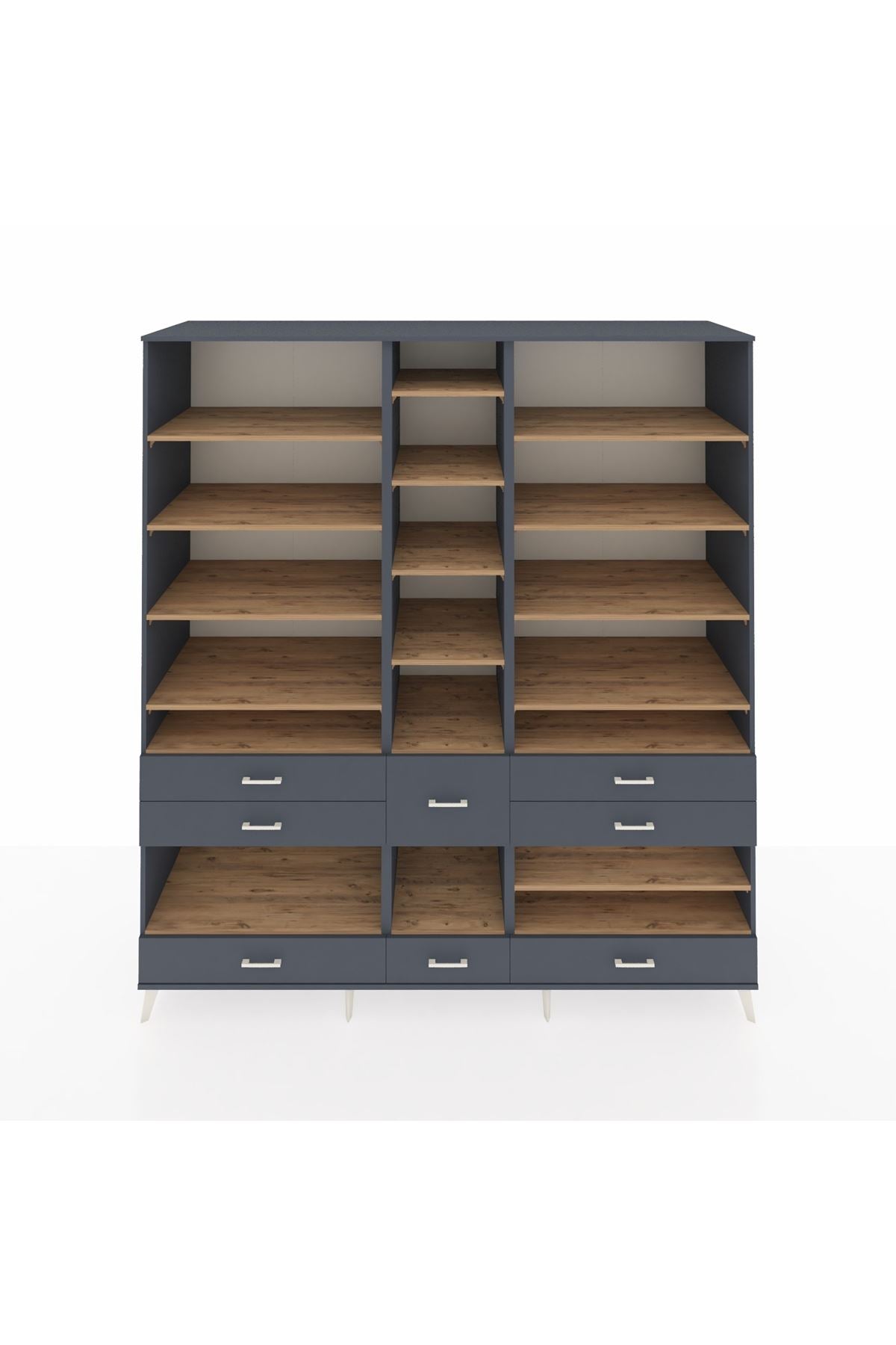 Kronos Dolap 19 Raflı 8 Çekmeceli 220x59x243 - S784M020V11C
