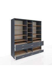 Kronos Dolap 19 Raflı 8 Çekmeceli 220x59x243 - S784M020V11C