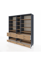 Kronos Dolap 19 Raflı 8 Çekmeceli 220x59x243 - S784M020V12C