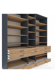 Kronos Dolap 19 Raflı 8 Çekmeceli 220x59x243 - S784M020V12C