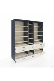 Kronos Dolap 19 Raflı 8 Çekmeceli 220x59x243 - S784M020V13C