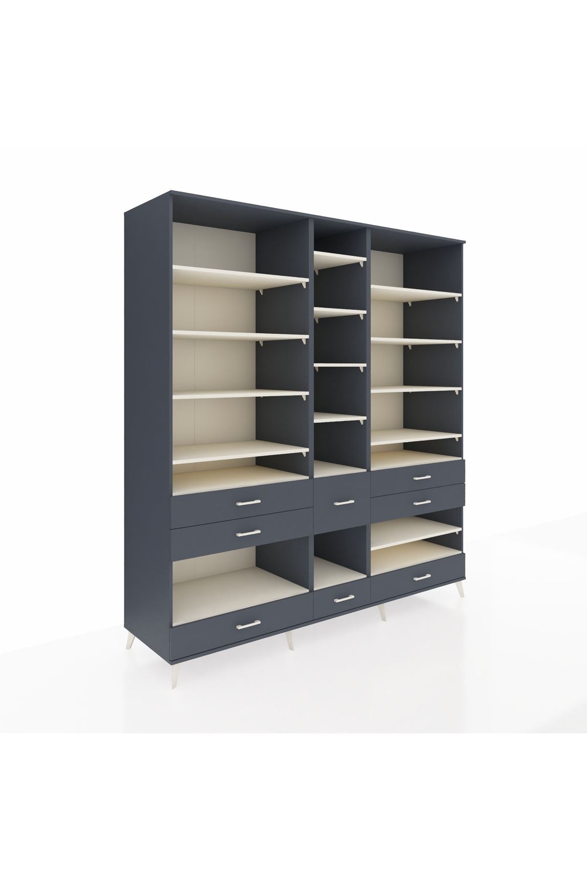 Kronos Dolap 19 Raflı 8 Çekmeceli 220x59x243 - S784M020V14C