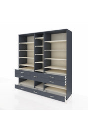 Kronos Dolap 19 Raflı 8 Çekmeceli 220x59x243 - S784M020V14C