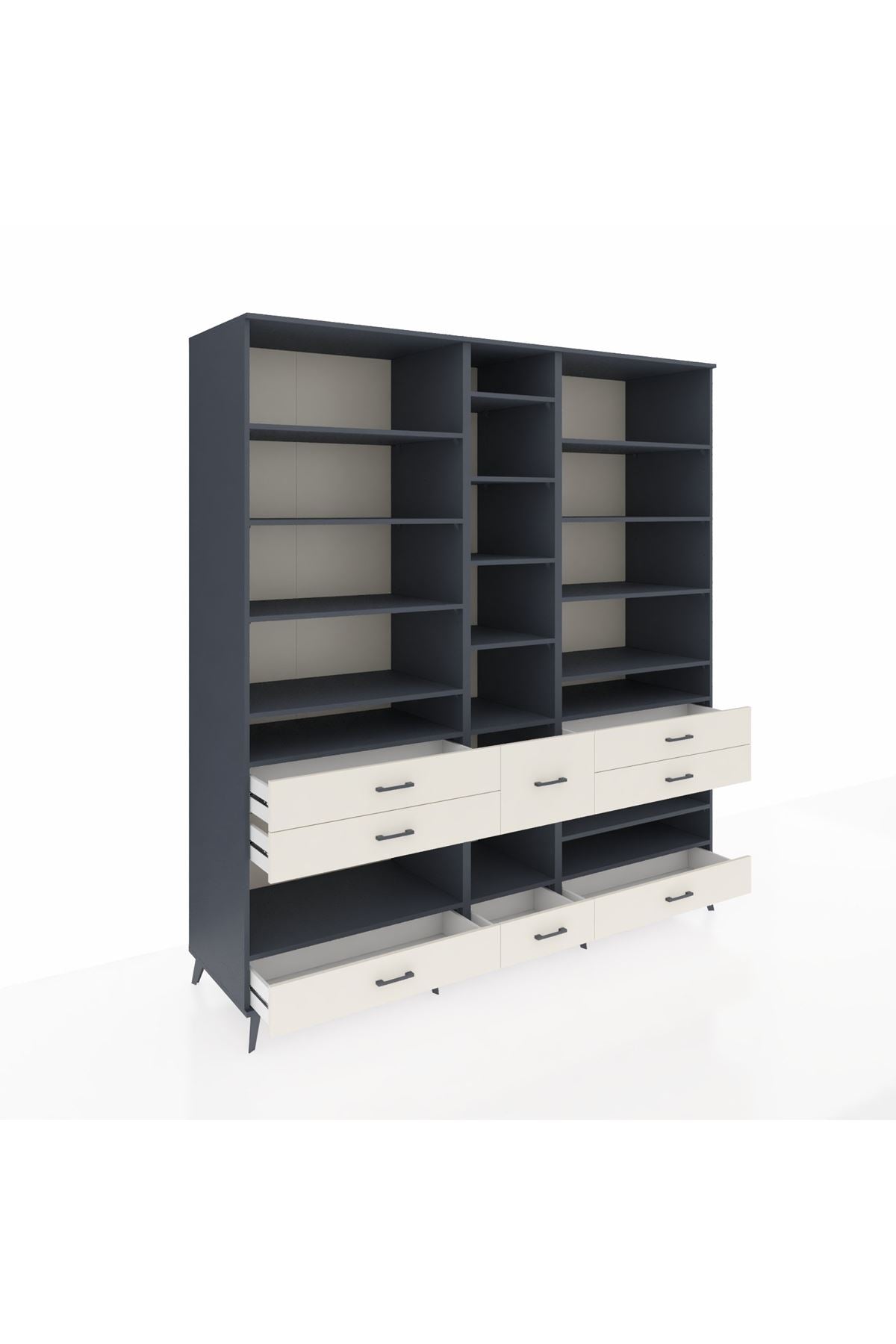 Kronos Dolap 19 Raflı 8 Çekmeceli 220x59x243 - S784M020V16C