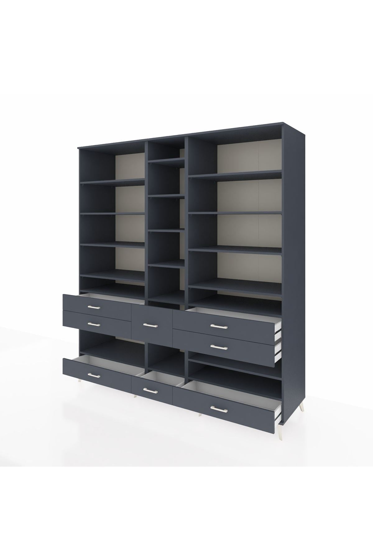 Kronos Dolap 19 Raflı 8 Çekmeceli 220x59x243 - S784M020V17C