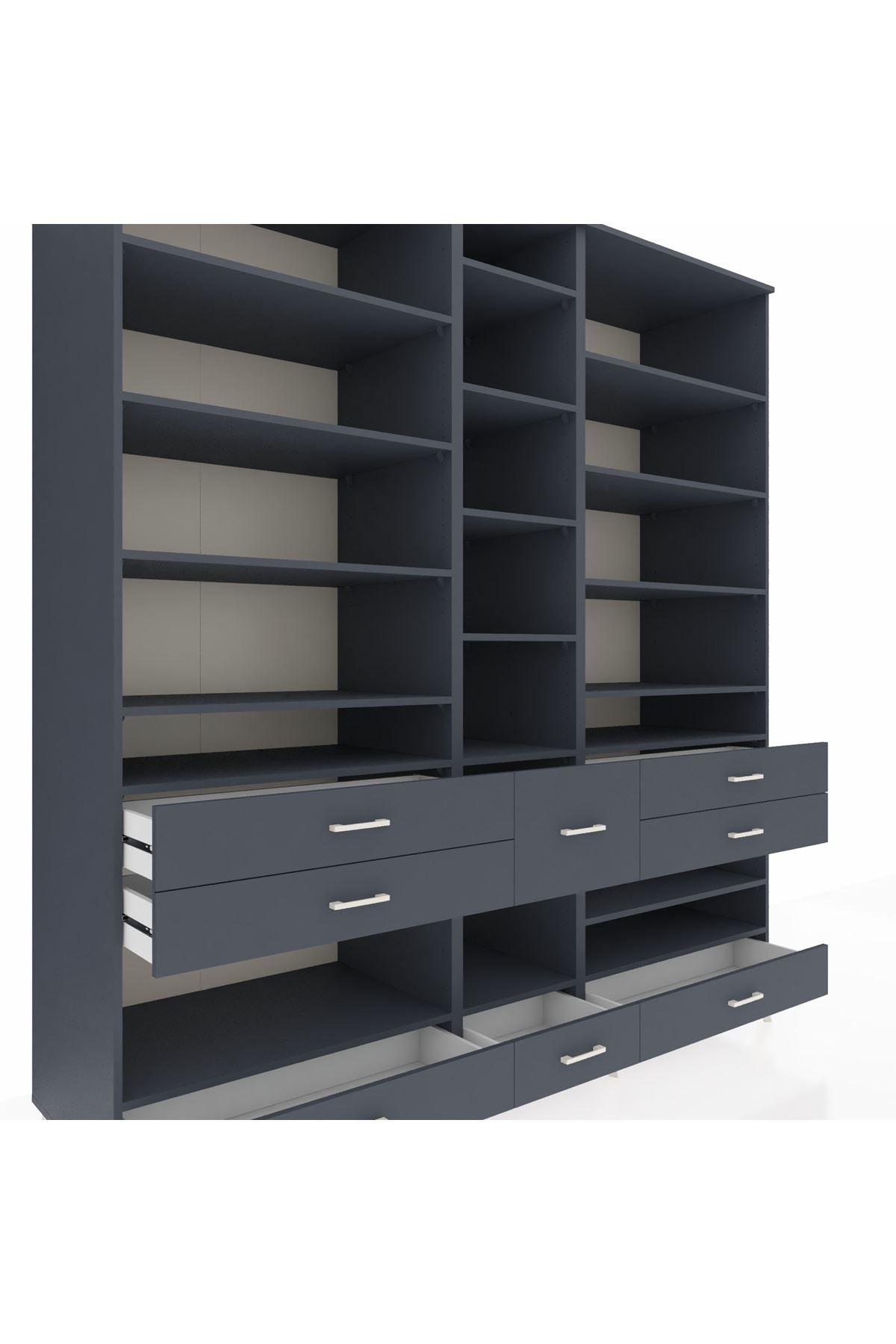 Kronos Dolap 19 Raflı 8 Çekmeceli 220x59x243 - S784M020V17C
