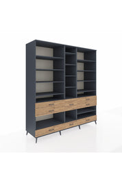 Kronos Dolap 19 Raflı 8 Çekmeceli 220x59x243 - S784M020V18C