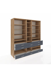 Kronos Dolap 19 Raflı 8 Çekmeceli 220x59x243 - S784M020V20C