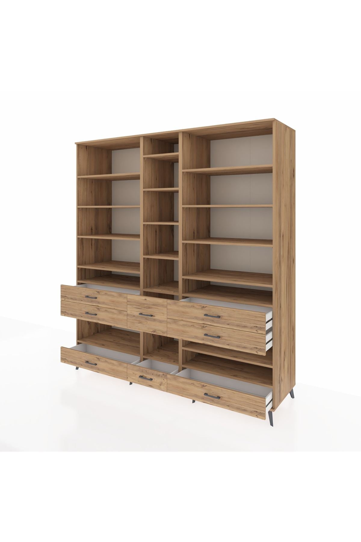 Kronos Dolap 19 Raflı 8 Çekmeceli 220x59x243 - S784M020V21C