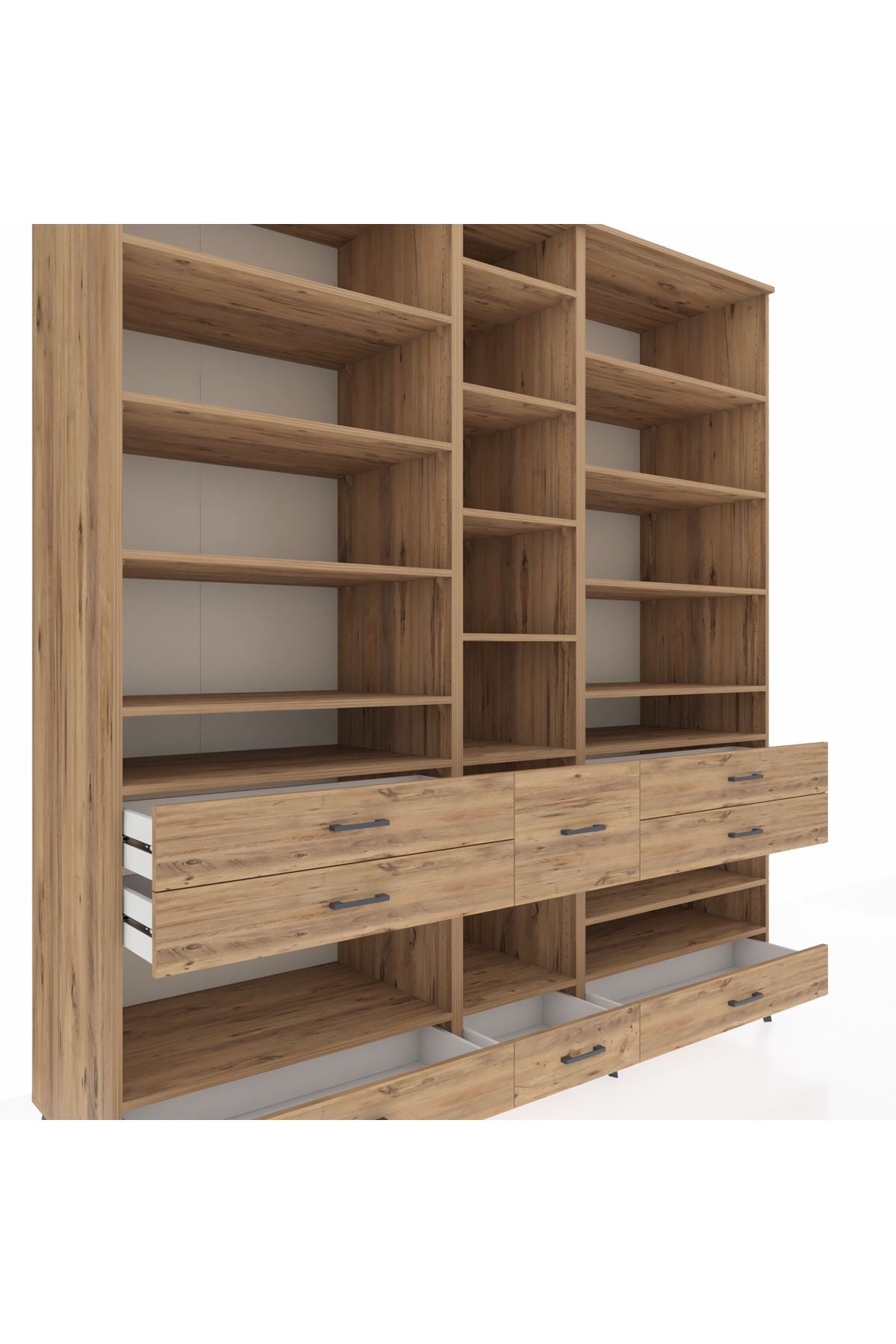 Kronos Dolap 19 Raflı 8 Çekmeceli 220x59x243 - S784M020V21C