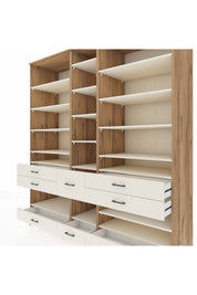 Kronos Dolap 19 Raflı 8 Çekmeceli 220x59x243 - S784M020V22C