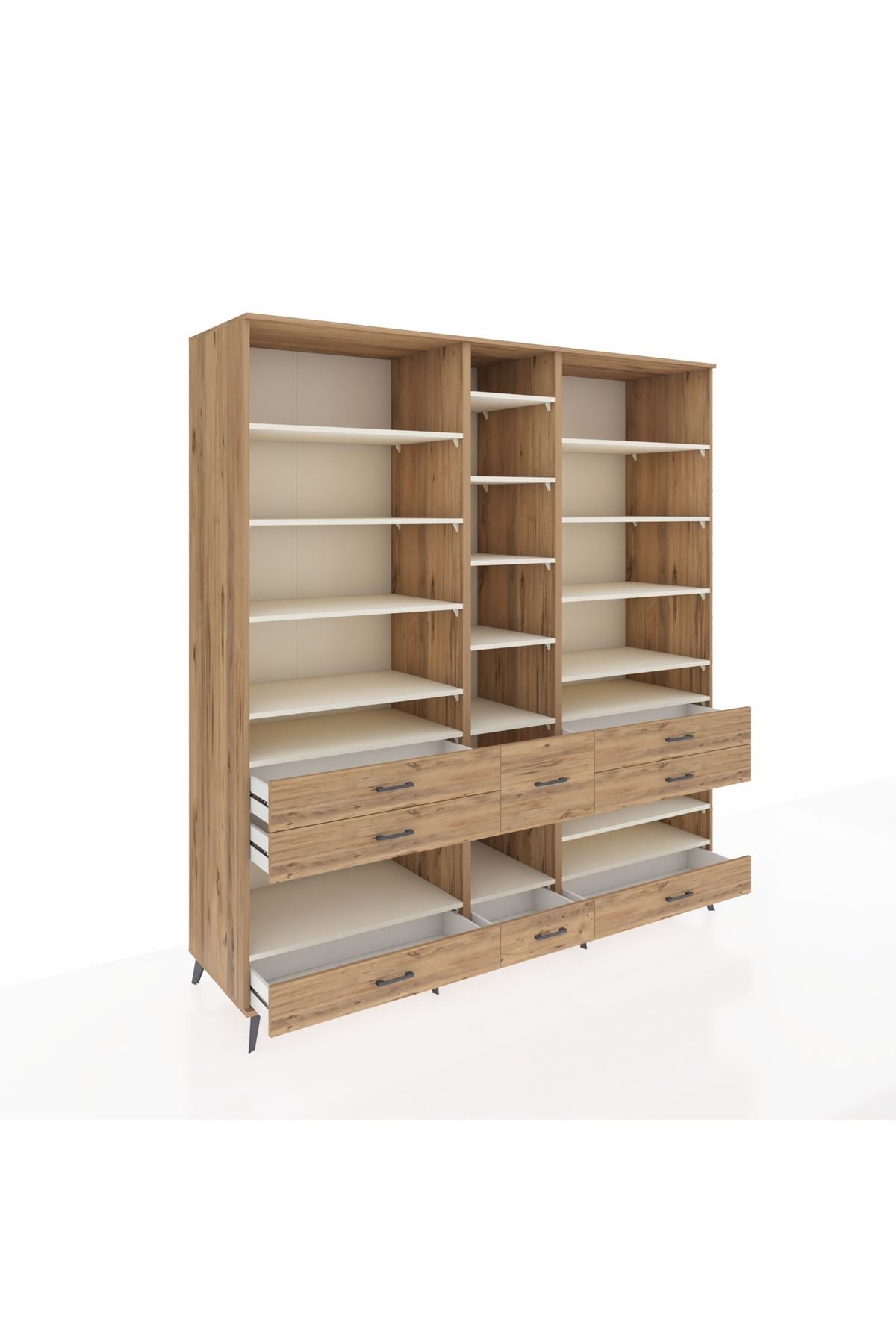Kronos Dolap 19 Raflı 8 Çekmeceli 220x59x243 - S784M020V24C