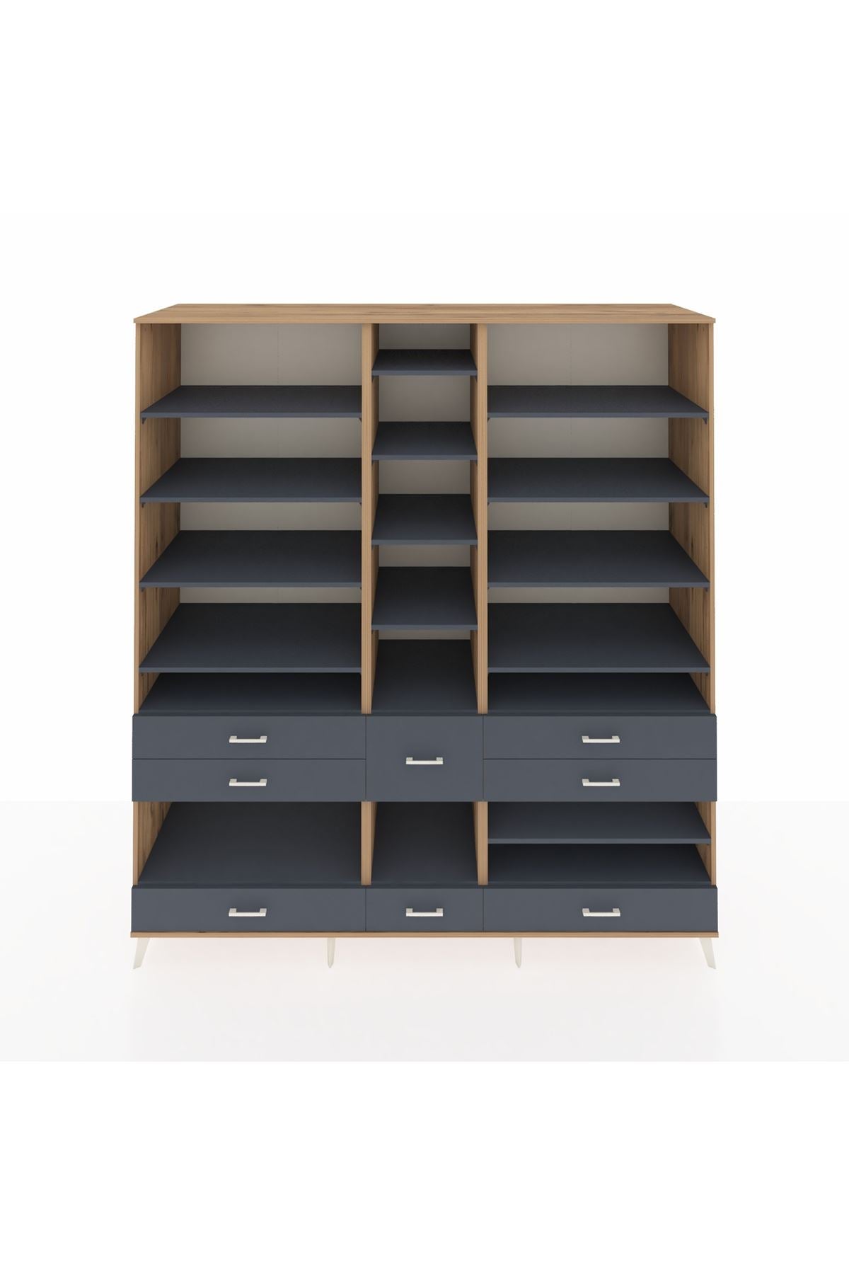 Kronos Dolap 19 Raflı 8 Çekmeceli 220x59x243 - S784M020V26C