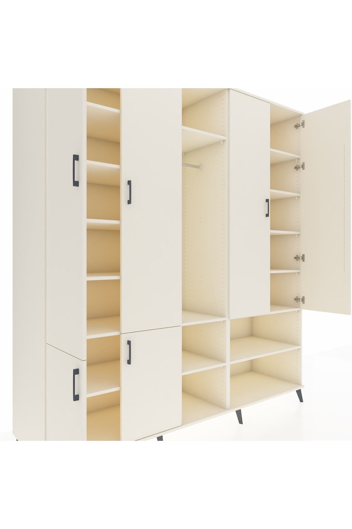 Kronos Dolap 15 Raflı 5 Kapaklı Tek Askılı 220x59x243 - S784M021V04C
