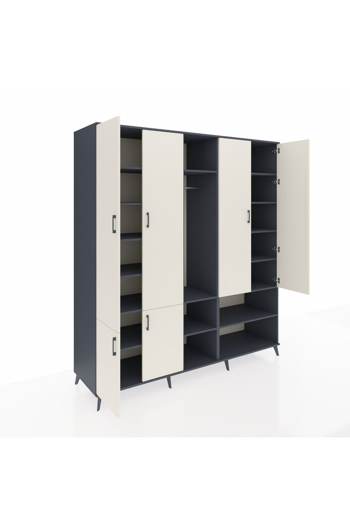 Kronos Dolap 15 Raflı 5 Kapaklı Tek Askılı 220x59x243 - S784M021V14C