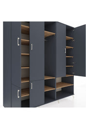 Kronos Dolap 15 Raflı 5 Kapaklı Tek Askılı 220x59x243 - S784M021V18C
