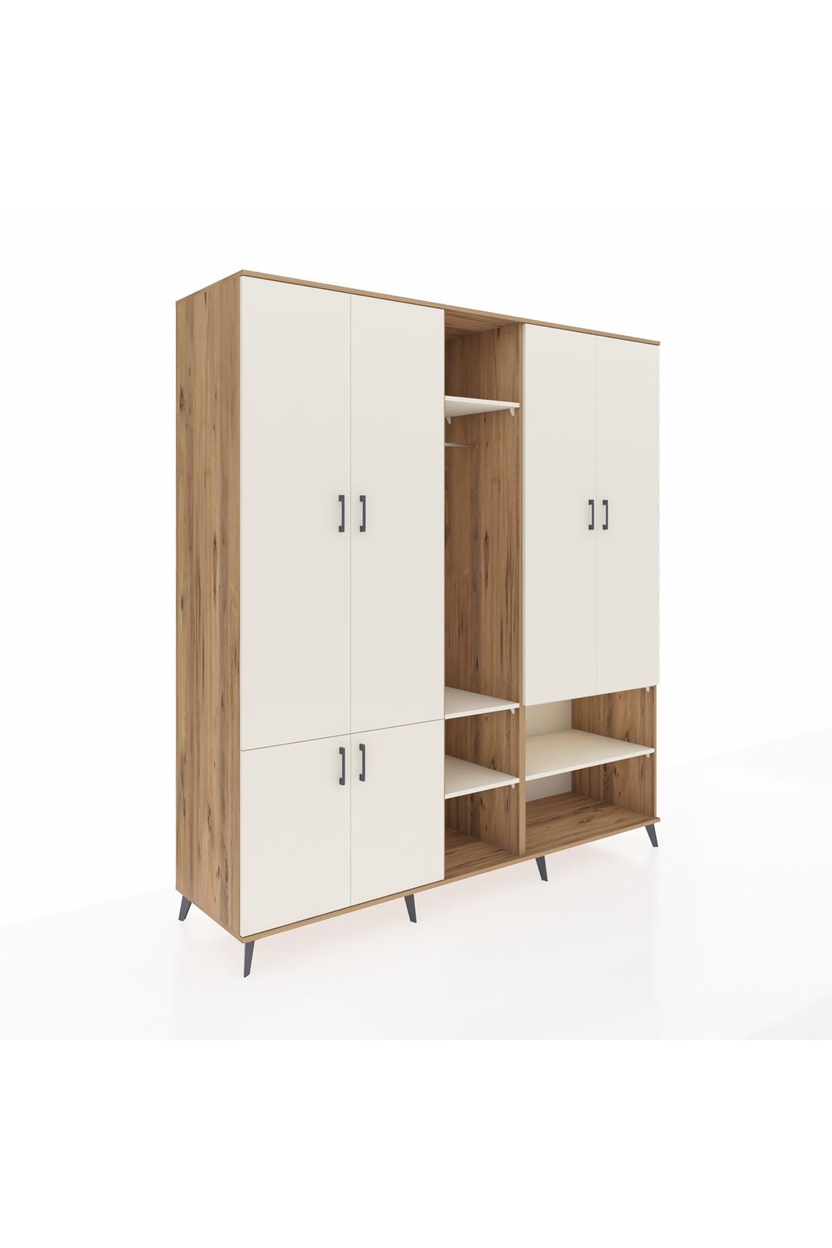 Kronos Dolap 15 Raflı 5 Kapaklı Tek Askılı 220x59x243 - S784M021V22C