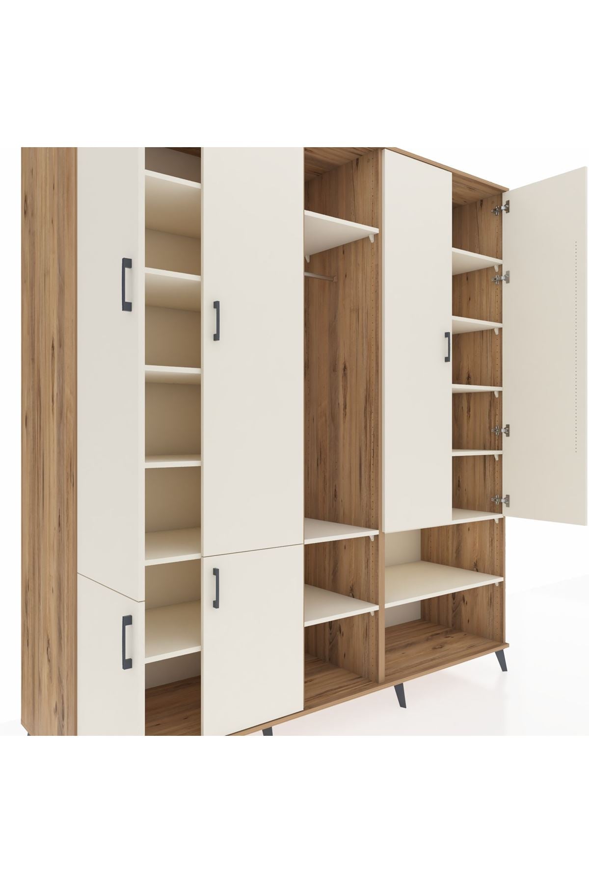 Kronos Dolap 15 Raflı 5 Kapaklı Tek Askılı 220x59x243 - S784M021V22C
