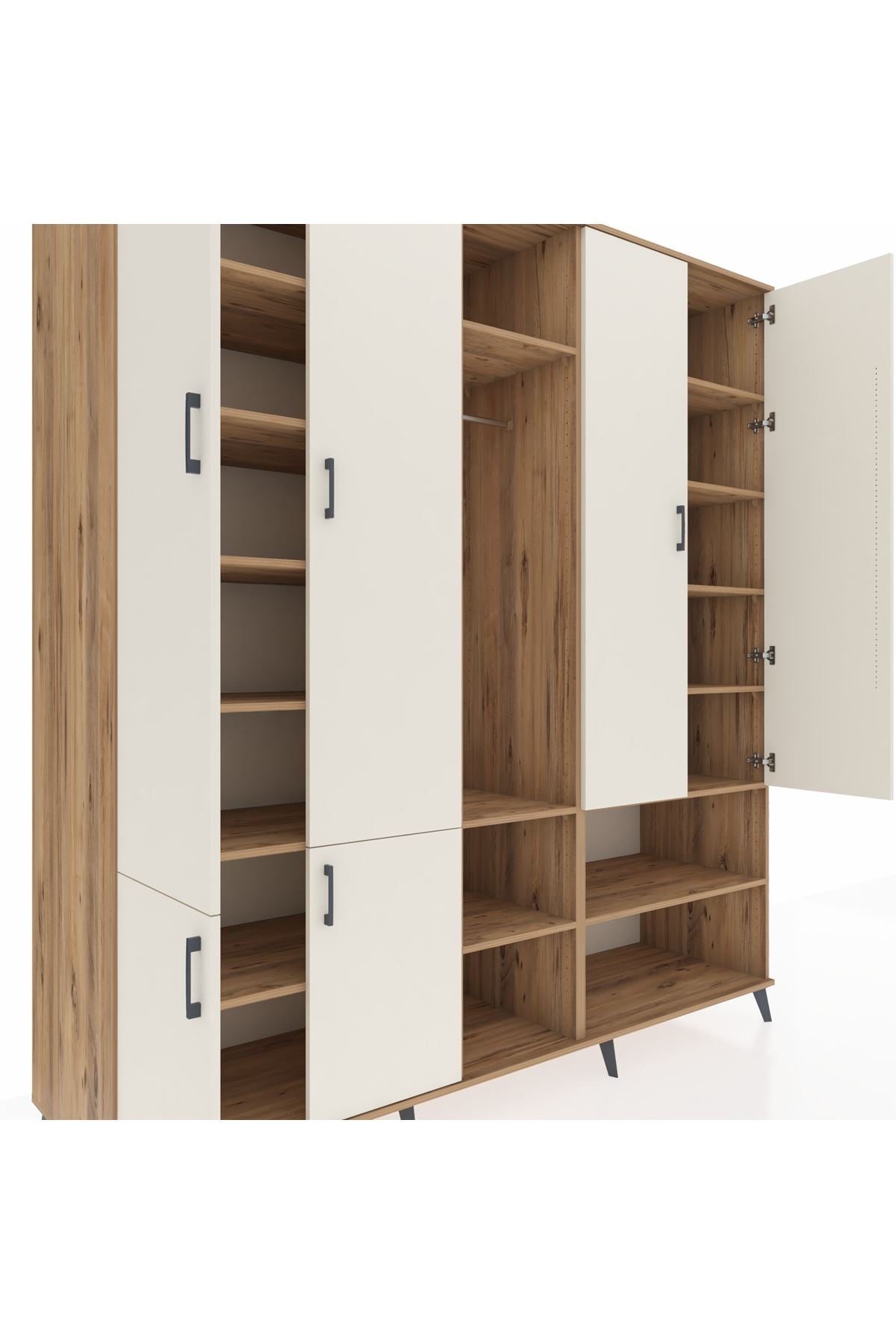 Kronos Dolap 15 Raflı 5 Kapaklı Tek Askılı 220x59x243 - S784M021V24C