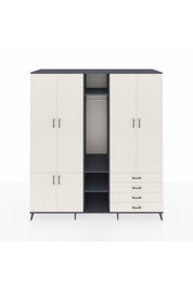 Kronos Dolap 14 Raflı 4 Çekmeceli Tek Askılı 220x59x243 - S784M022V13C