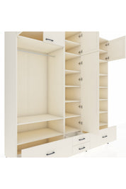 Kronos Dolap 18 Raflı 4 Çekmeceli Tek Askılı 220x59x243 - S784M024V04C