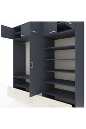 Kronos Dolap 18 Raflı 4 Çekmeceli Tek Askılı 220x59x243 - S784M024V16C