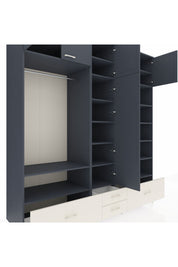 Kronos Dolap 18 Raflı 4 Çekmeceli Tek Askılı 220x59x243 - S784M024V16C