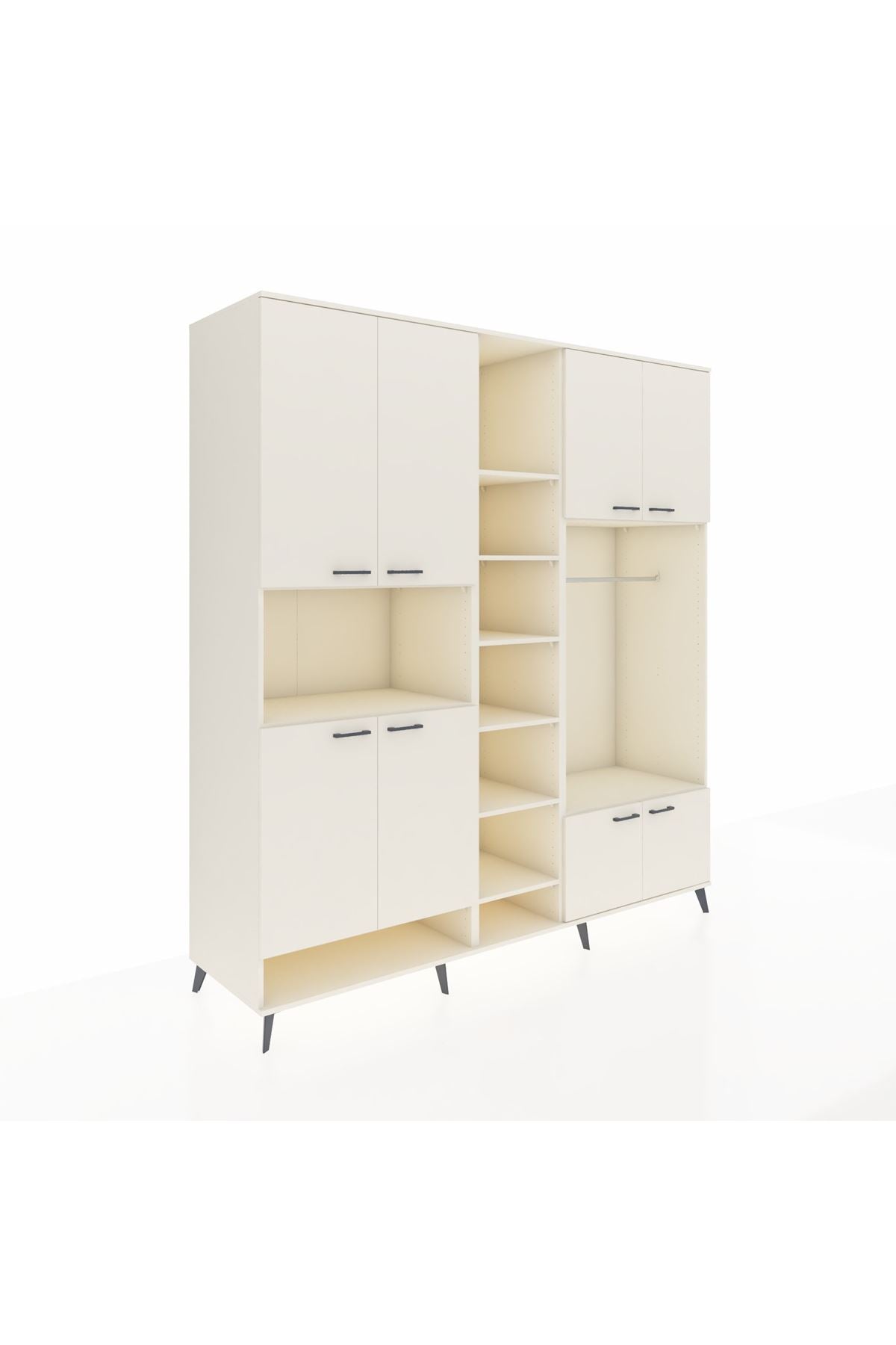 Kronos Dolap 18 Raflı 8 Kapaklı Tek Askılı 220x59x243 - S784M025V04C