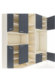 Kronos Dolap 18 Raflı 8 Kapaklı Tek Askılı 220x59x243 - S784M025V07C