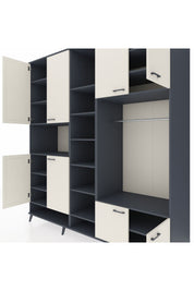 Kronos Dolap 18 Raflı 8 Kapaklı Tek Askılı 220x59x243 - S784M025V14C