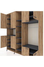 Kronos Dolap 18 Raflı 8 Kapaklı Tek Askılı 220x59x243 - S784M025V20C