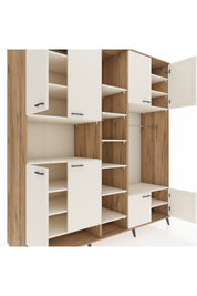 Kronos Dolap 18 Raflı 8 Kapaklı Tek Askılı 220x59x243 - S784M025V22C