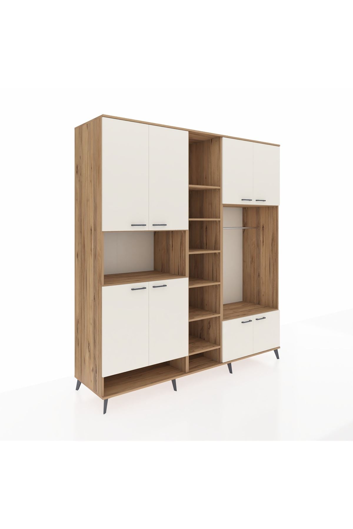 Kronos Dolap 18 Raflı 8 Kapaklı Tek Askılı 220x59x243 - S784M025V24C