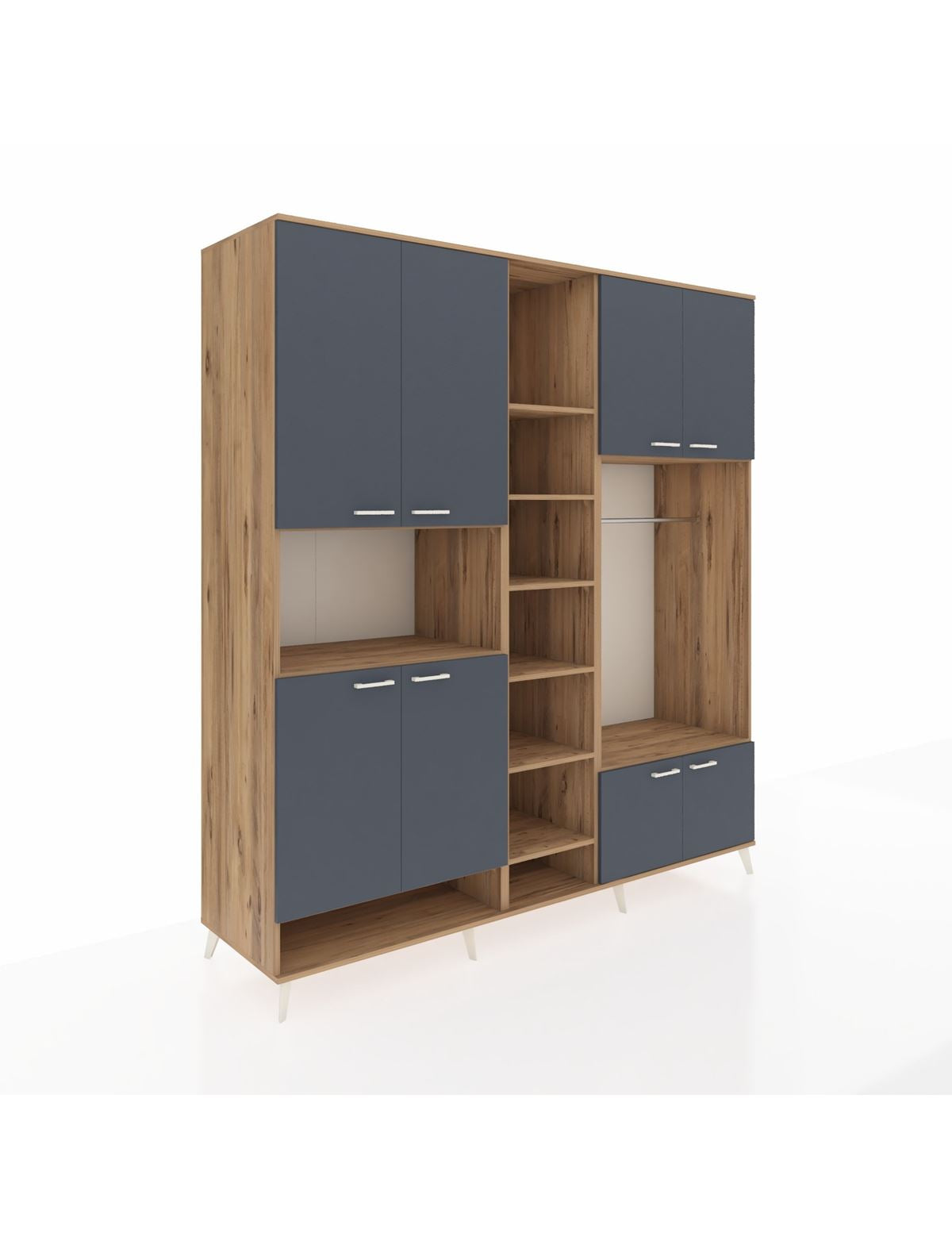 Kronos Dolap 18 Raflı 8 Kapaklı Tek Askılı 220x59x243 - S784M025V27C