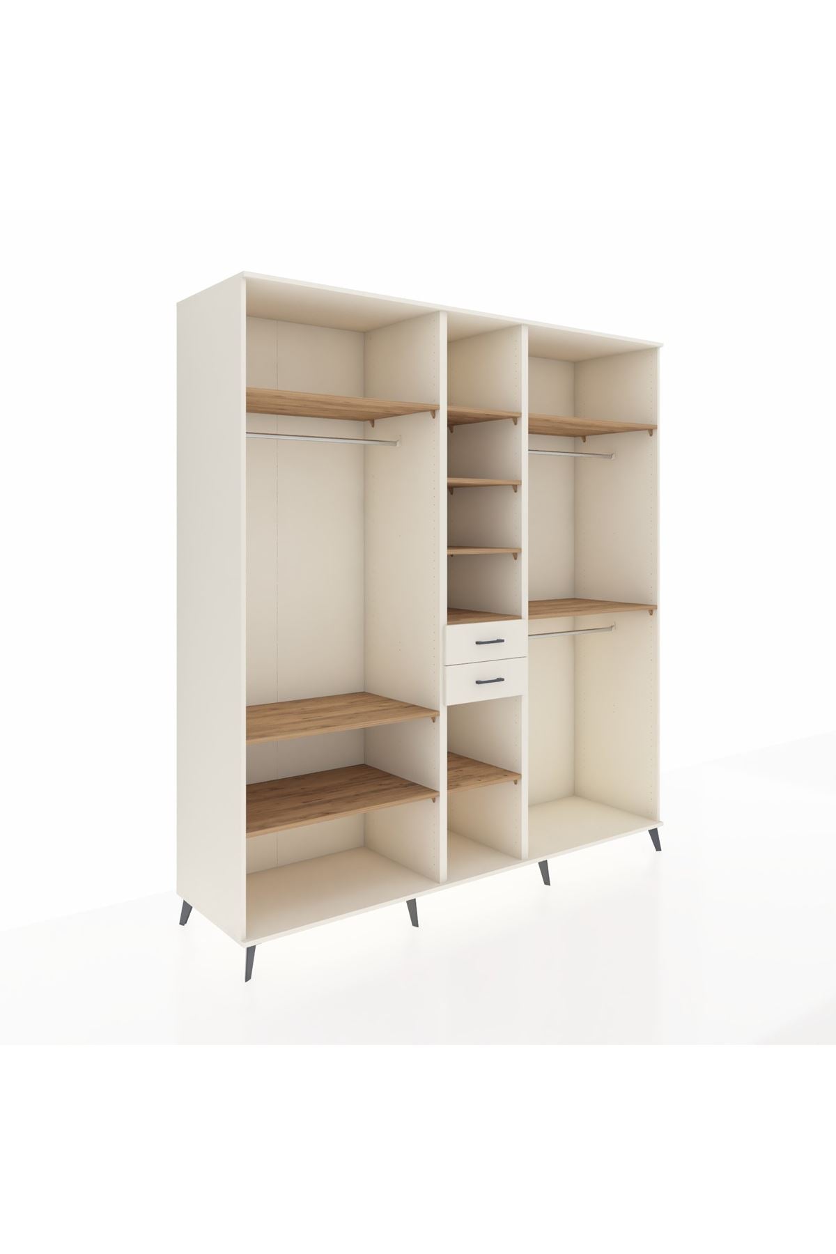 Kronos Dolap 10 Raflı 2 Çekmeceli 3 Askılı 220x59x243 - S784M026V01C