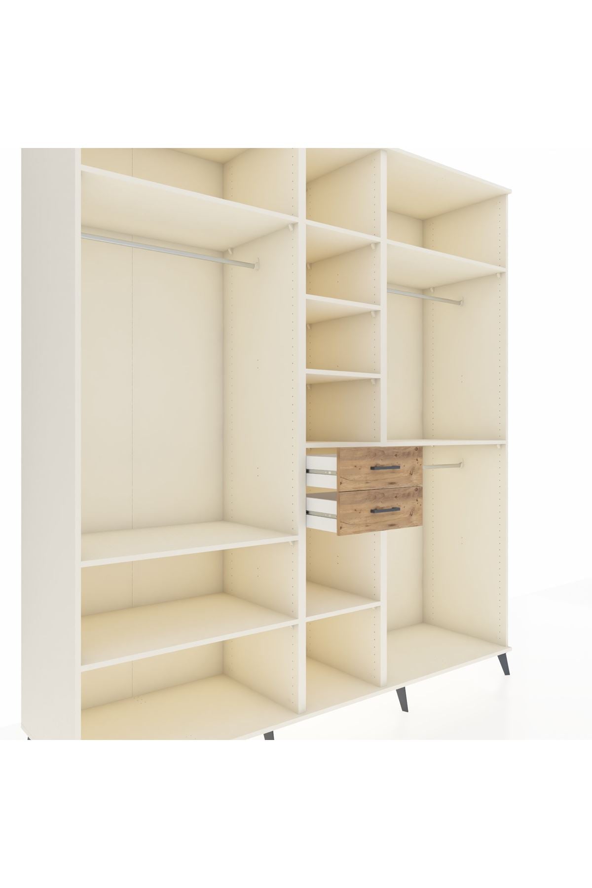 Kronos Dolap 10 Raflı 2 Çekmeceli 3 Askılı 220x59x243 - S784M026V06C