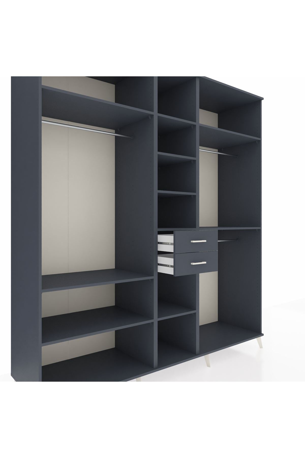 Kronos Dolap 10 Raflı 2 Çekmeceli 3 Askılı 220x59x243 - S784M026V17C