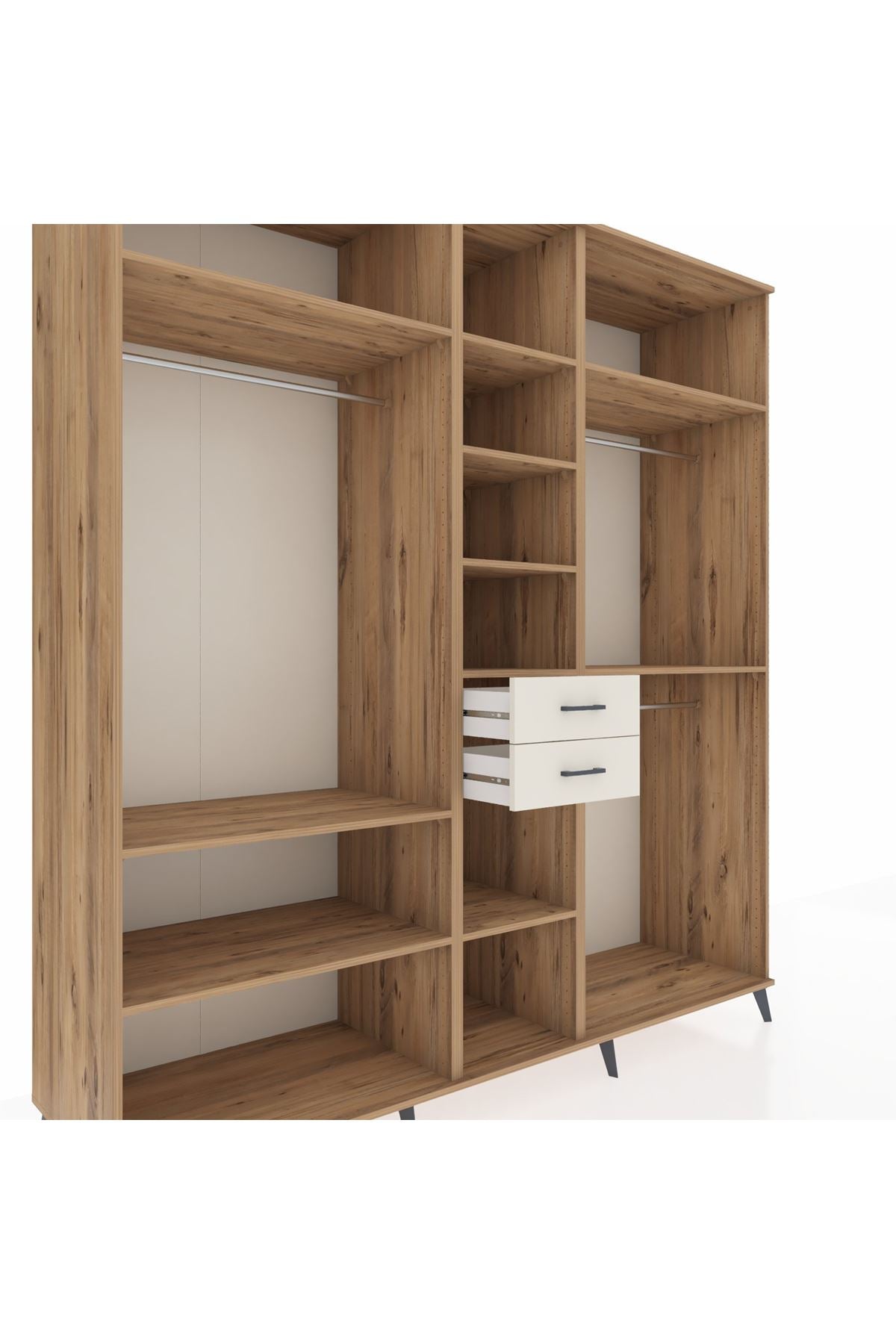 Kronos Dolap 10 Raflı 2 Çekmeceli 3 Askılı 220x59x243 - S784M026V19C